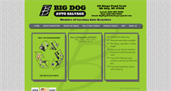Desktop Screenshot of bigdogautosalvage.com
